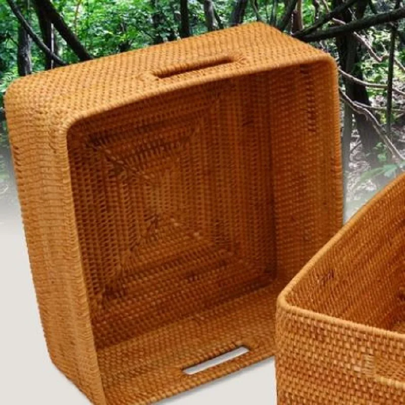 Rattan Laundry Basket for Dirty Clothes, Organizer, Storage, Wine, Picnic, Box, Home, Bathroom, Toy, Organization, Accessories