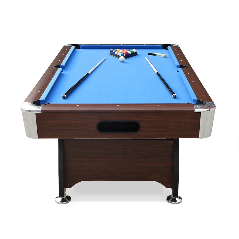 6 FT Wood Grain Pool Table Auto Ball Return Billiard Game Table OEM Accept Indoor Sport Table for Family Entertainment