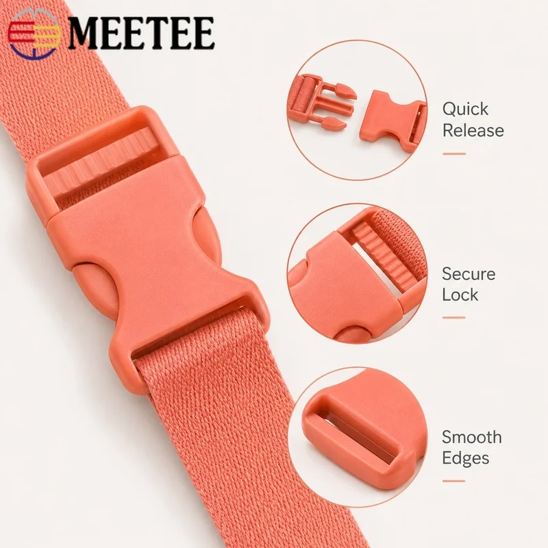 5/10/20Pcs 15-30mm Plastic Quick Release Buckle Backpack Webbing Closure Pet Collar Clasp Bag Strap Connector Craft Accessories