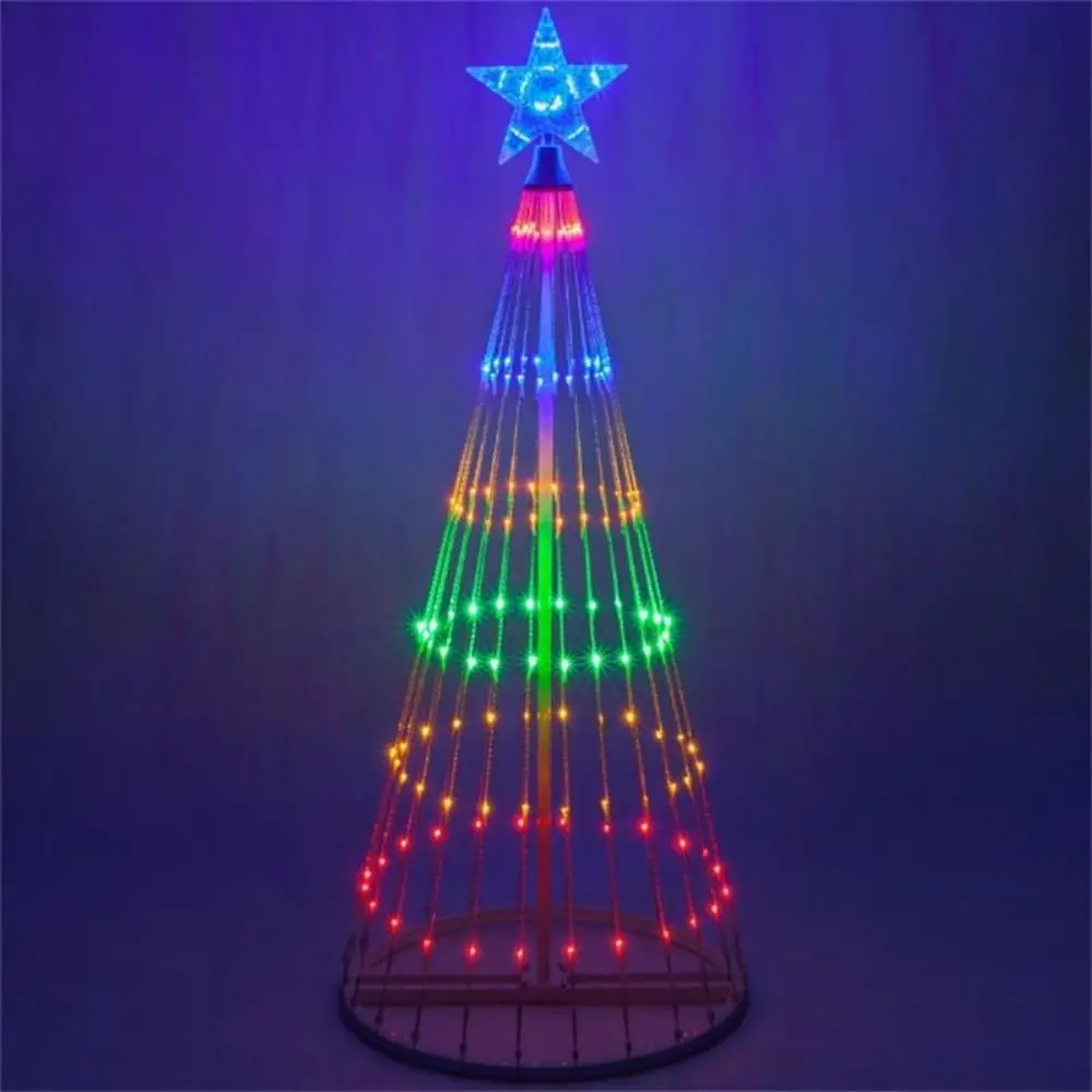 Imagem -03 - Árvore de Natal Pendurado Led Light Criativo Ip44 Impermeável Estrela de Cinco Pontas Lâmpada Cachoeira