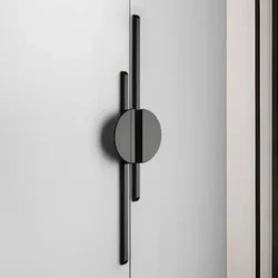 Minimalist Style semicircle furniture handles Black Wardrobe Kitchen Cabinet Handles Personality Creative Cabinet Pulls