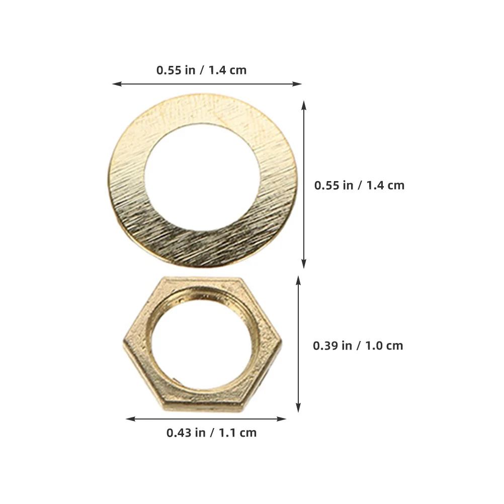 10Sets Clock Fittings Quartz Nut Washer Mechanism Fixing Kit DIY Wall Clock Repair Replacement Parts Mechanism Fittings