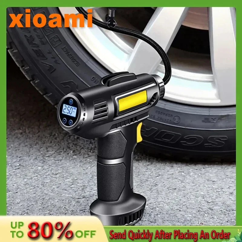 For Xiaomi Car Air Pump 12V Portable Car Air Compressor Digital Inflator for Motorcycle Bicycle Boat Tyre Inflato with Led Light