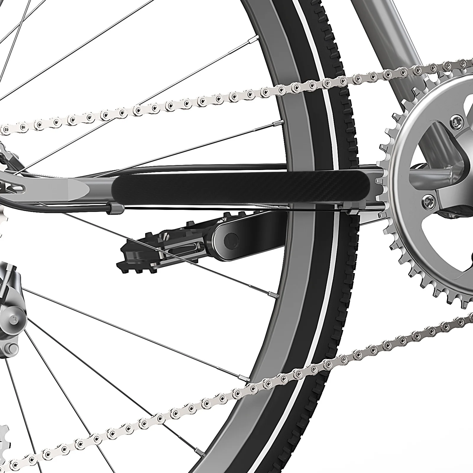 4 Sheets Bike Frame Protector Black Anti Scratch Film Cycling Stickers Bicycle Chain Guard Mountain Bike Frame Protection Tape