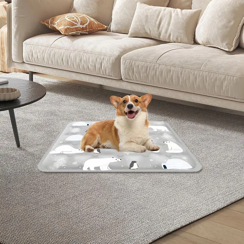 

Pet Cooling Mats For Dogs Chill Pet Pad 16x20 Inch Self-Cooling Dog Sleep Mat Washable Portable For Indoor Outdoor For Small