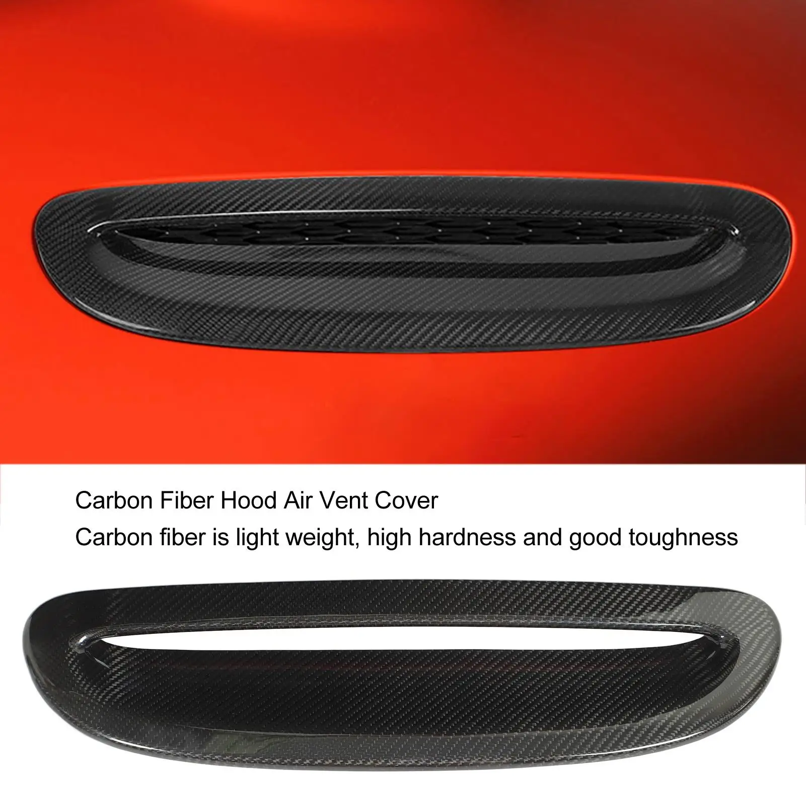 Stylish Lightweight for car Hood Air Vent Cover with Rounded Edges - Decorative Air Outlet Accessory