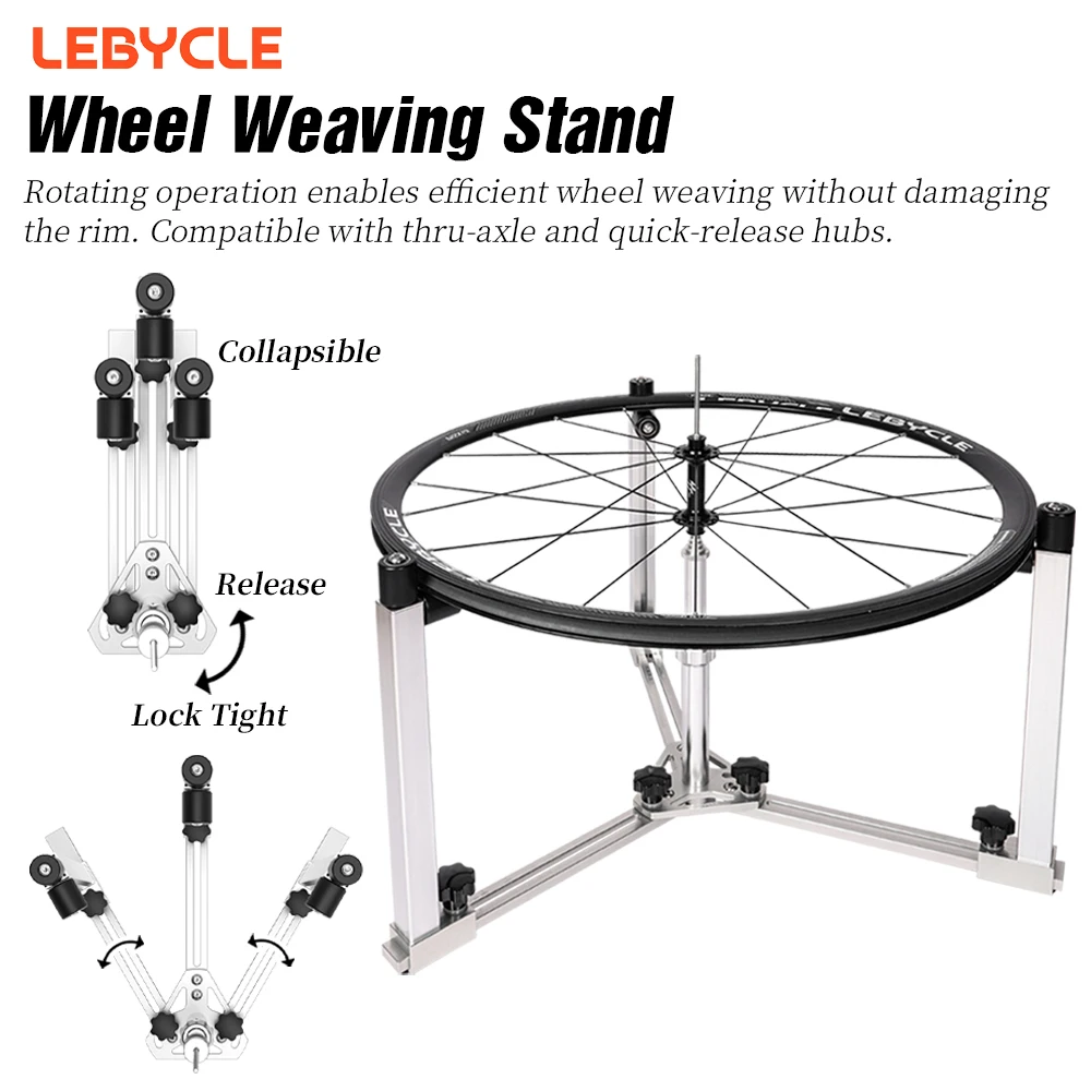 

LEBYCLE MTB Road Bike Wheel Weaving Stand Bicycle Wheelset Worktable Cycling Hub Spokes Braiding Professional Repair Tools