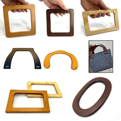 Várias Formas de Madeira Handle para Handbag, Woven Bag Handle, Bag Acessórios, Tote Handle, Bagagem Replacement Handles