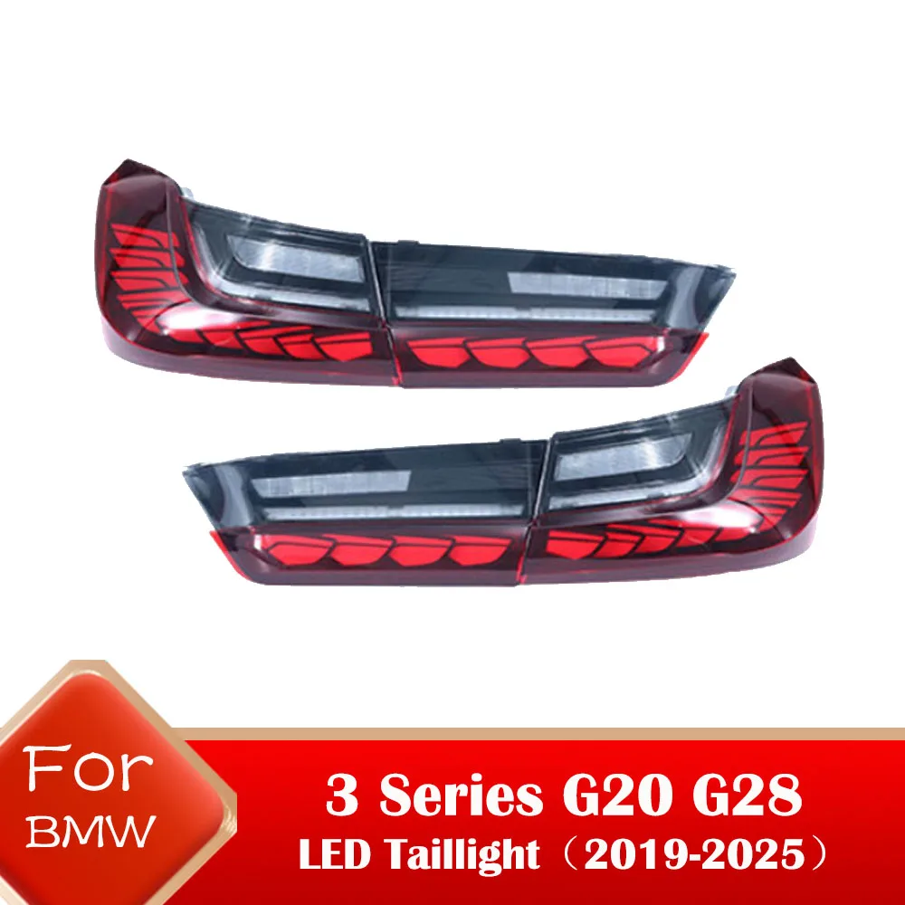 Car Tail Light For BMW 3-Series G20 G28 Taillights Assembly 2019-2023 Upgrade LED Dragon Scale Flowing Light Running Lights