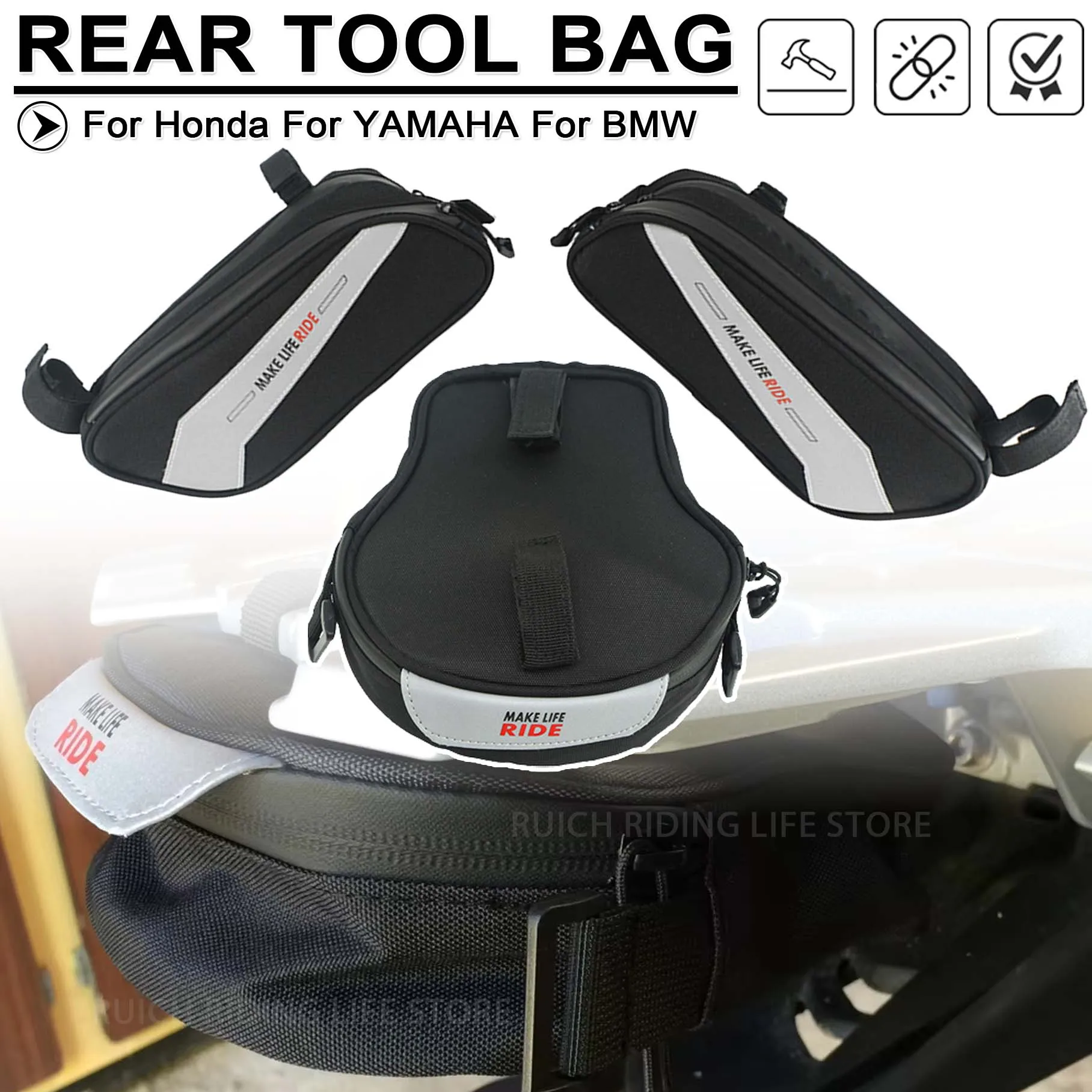 

Мотоциклетная седельная сумка, сумка для инструментов, багажник, задняя боковая сумка для инструментов для Honda CRF1000L, YAMAHA TMAX 530 для BMW F 750 850 R 1200 GS