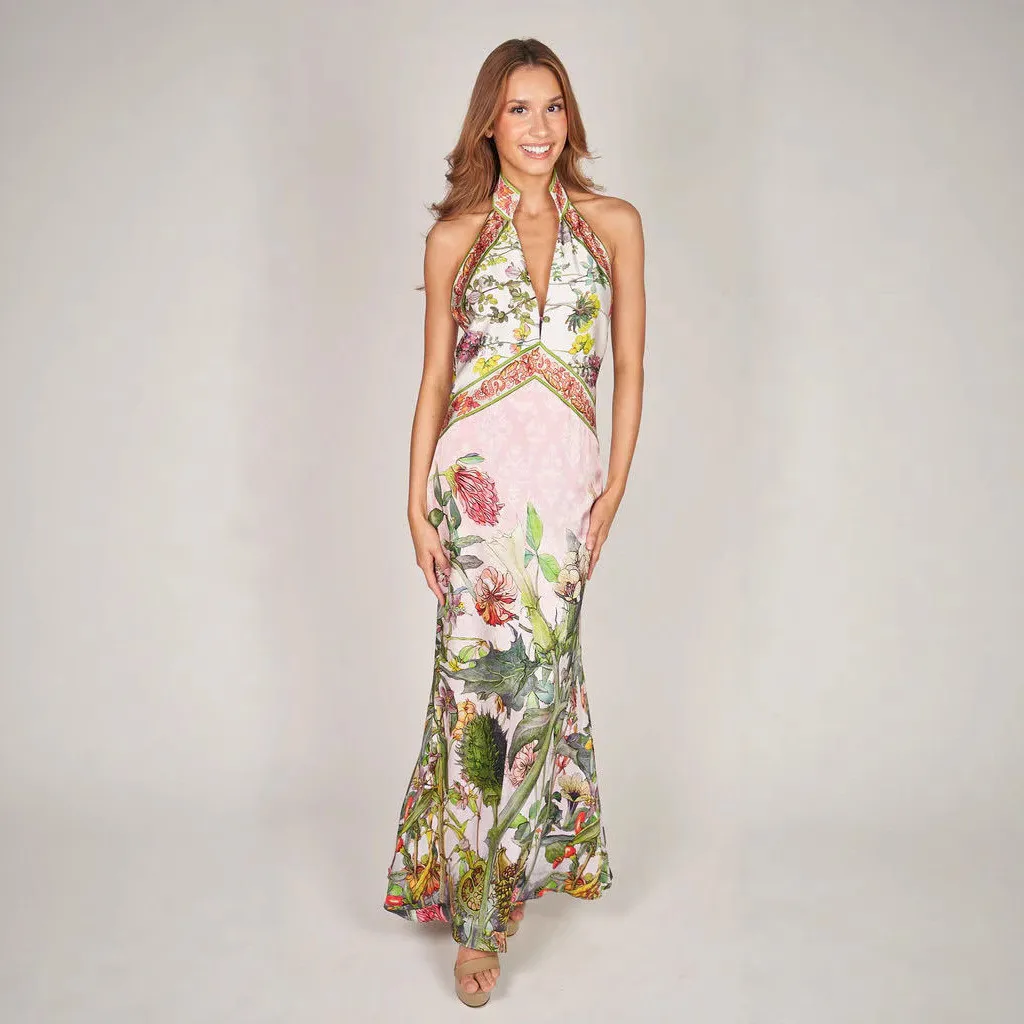 Women's Elegant Printed Long Dress - Multi-use for Parties & Travel | Various Sizes