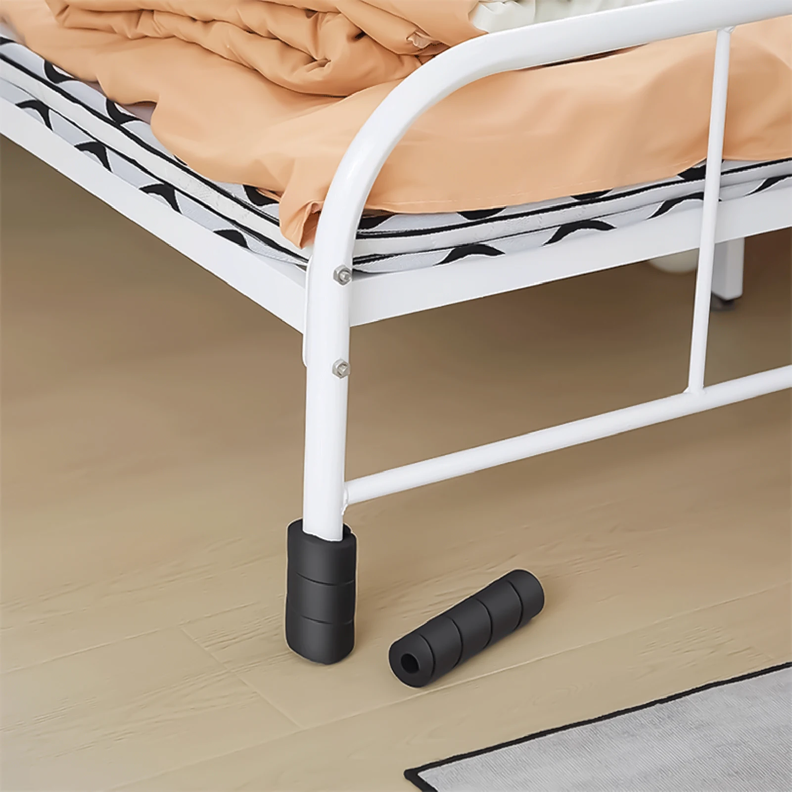 Home Safety Bed Frame Toe Protectors Foam Leg Caps Anti-Collision Furniture Pads for Bedroom Floor Protection Durable