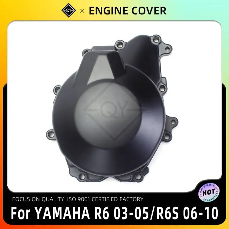 

LQYL Engine Cover Motor Stator Cover CrankCase Side Cover Shell For YAMAHA YZF-R6 R6 2003 2004 2005 R6S 2006 2007 2008 2009 2010