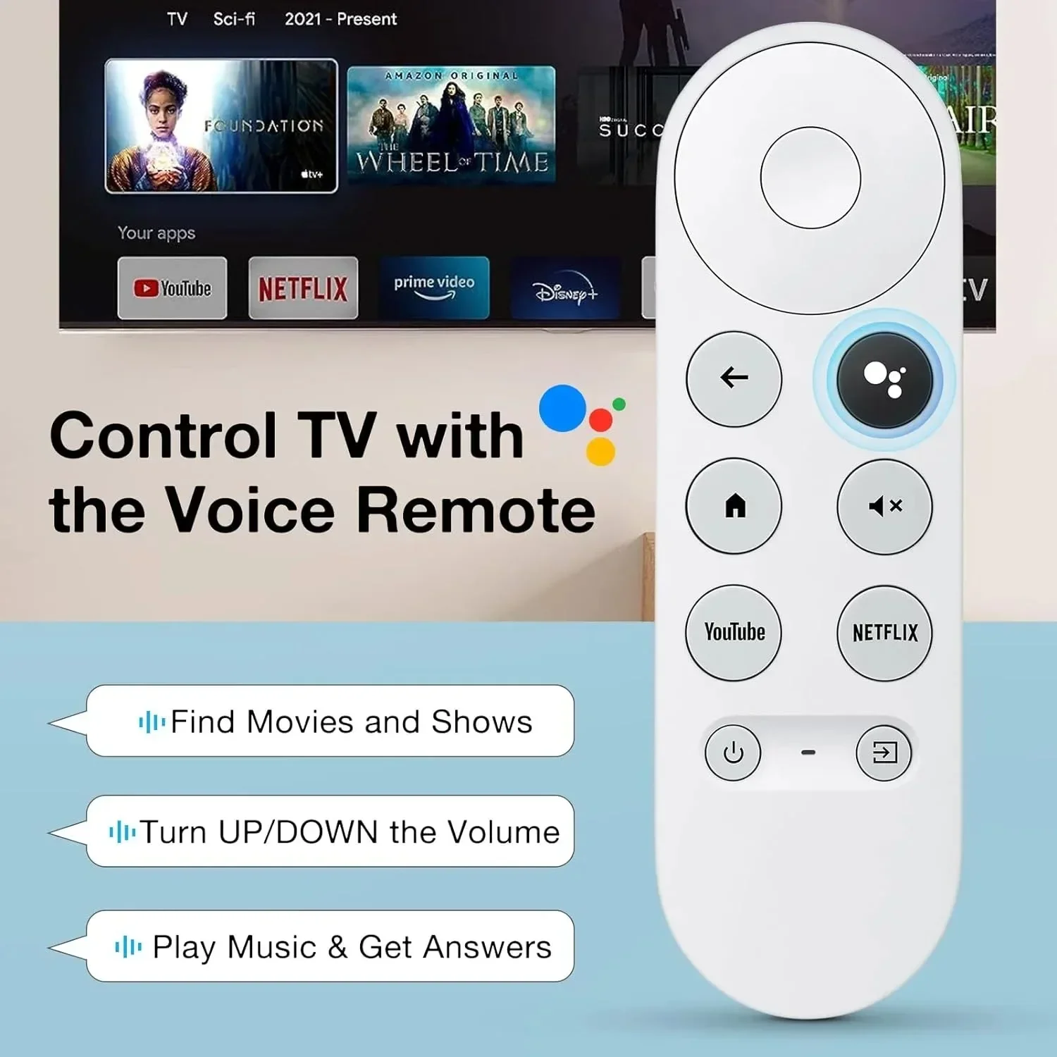 Used for Chromecast Google TV HD/4K G9N9N Remote Control DHMI Jack Bluetooth Pairing Voice Remote Control Home Accessories