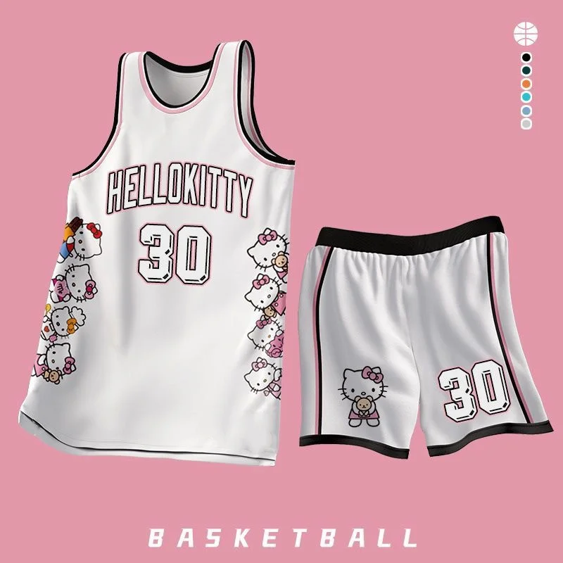 conjunto-de-camiseta-sem-mangas-estilo-basquete-americano-sanrio-para-adultos-e-criancas-conjunto-de-duas-pecas-com-regata-e-shorts-com-estampa-3d