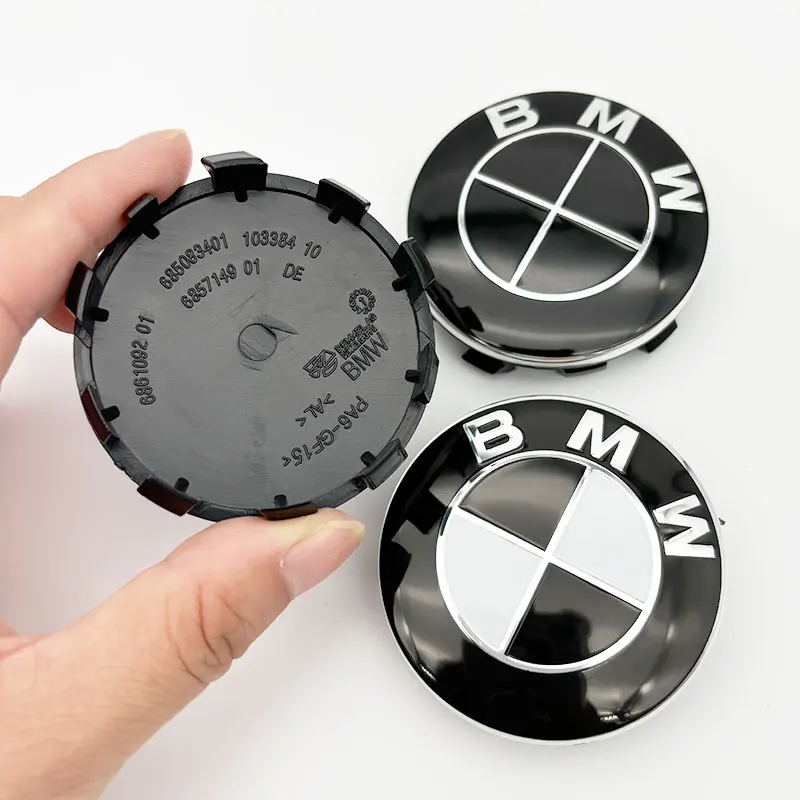 4 Pcs ABS 68mm Car Wheel Center Caps - Hub Cover Emblem, Suitable for BMW Models (E36 E39 E46  E60 E90 F10 F30 G01 G20 G21 F30)