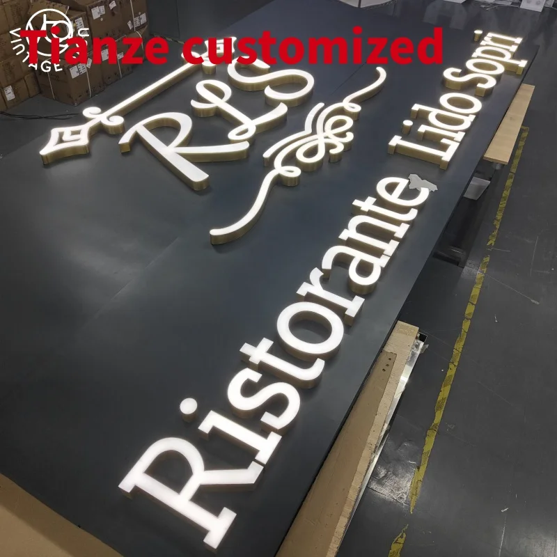 (Customized) factory custom light sign led front lit letter signs with factory prices