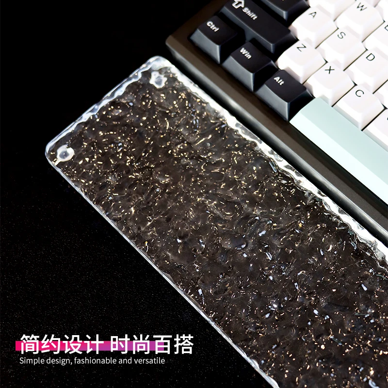 

Acrylic Mechanical Keyboard Wrist Rest Sweat-proof Palm and Wrist Support Pad Ripple Massage The Wrist Bracket Accessories Gift