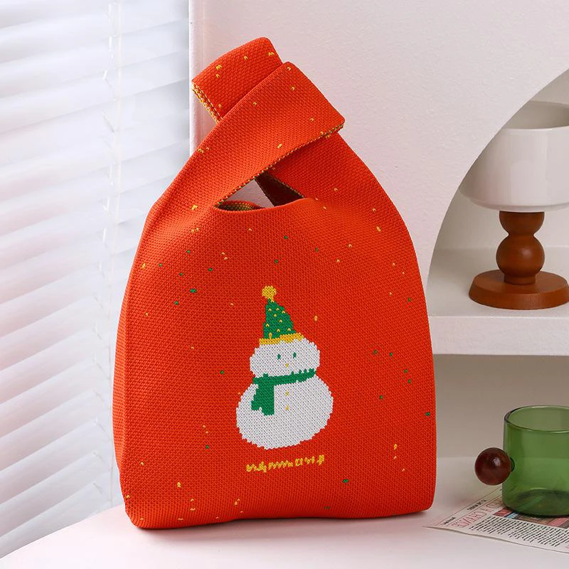 Christmas Eve Handbag Fashionable Knitted Bag Lightweight Crossbody Bag