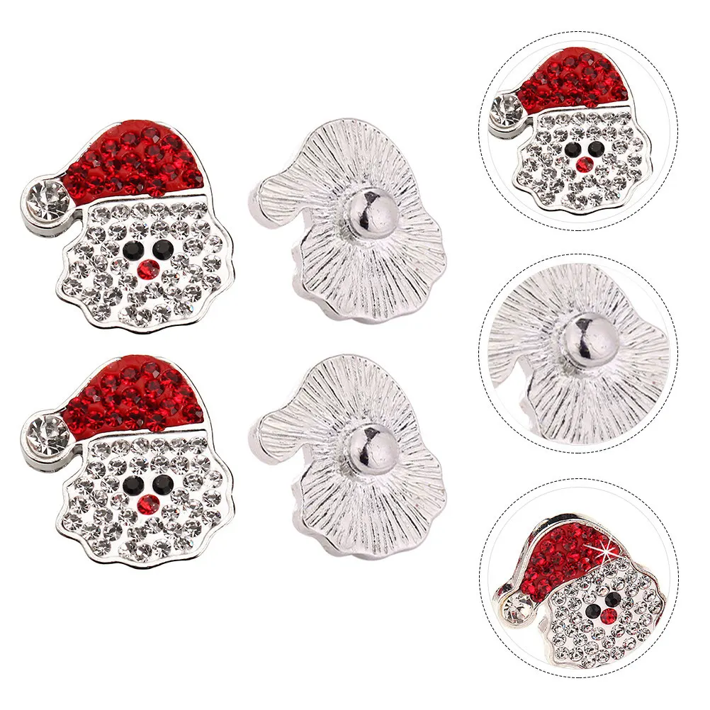 

4 шт. пуговицы со стразами для рождественского декора, для рукоделия, шитья, брошей и аксессуаров для украшений