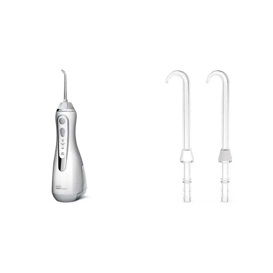 

Cordless Advanced Water Flosser for Teeth, Gums, Braces, Dental Care with Travel Bag amp Genuine Implant Denture Replacement Tip