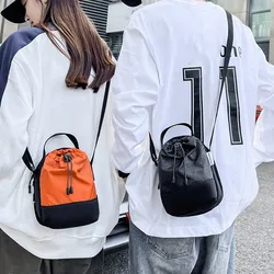 Fashionable Couple Drawstring Bag Casual Men's/Women's Diagonal Shoulder Bag Fitness Outdoor Hiking Crossbody Bag Lovers Gift