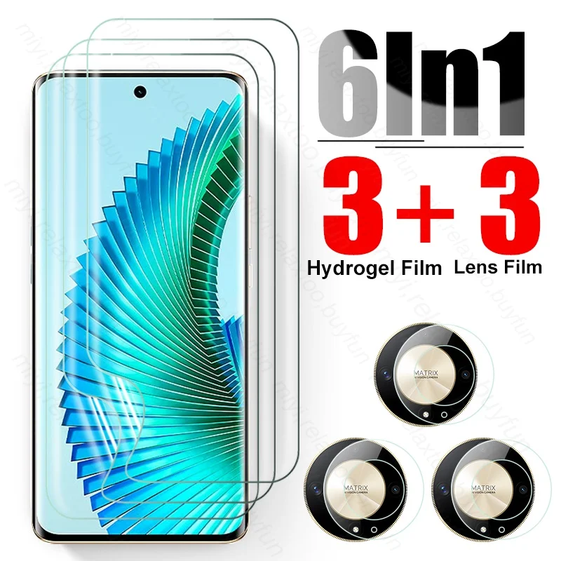 6 In 1 999D Soft Hydrogel Film For Honor Magic6 Lite 6Lite Light 5G Camera Glass Honer Magic 6 Lite Magic6Lite Screen Protector