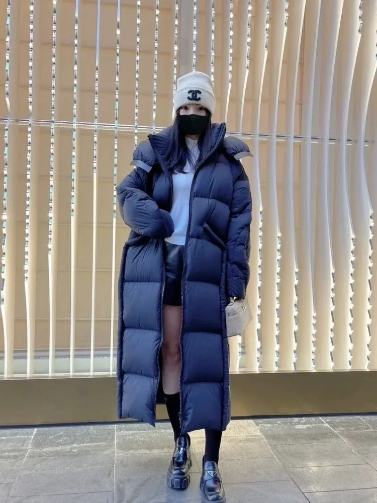 Veste en duvet d'oie pour femme, Sweat à capuche coupe-vent, Parkas d'hiver, Nouveau, 2024