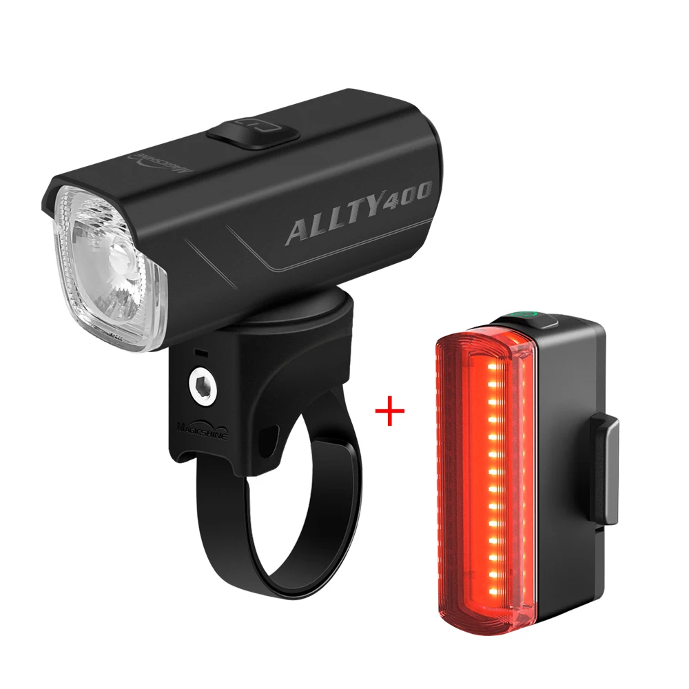 

Magicshine Bike Light ALLTY 400 and SEEMEE 20 Combo , IPX7, Type-C Reverse Charging, Powerful Bike Headlight and Rear Bike Set