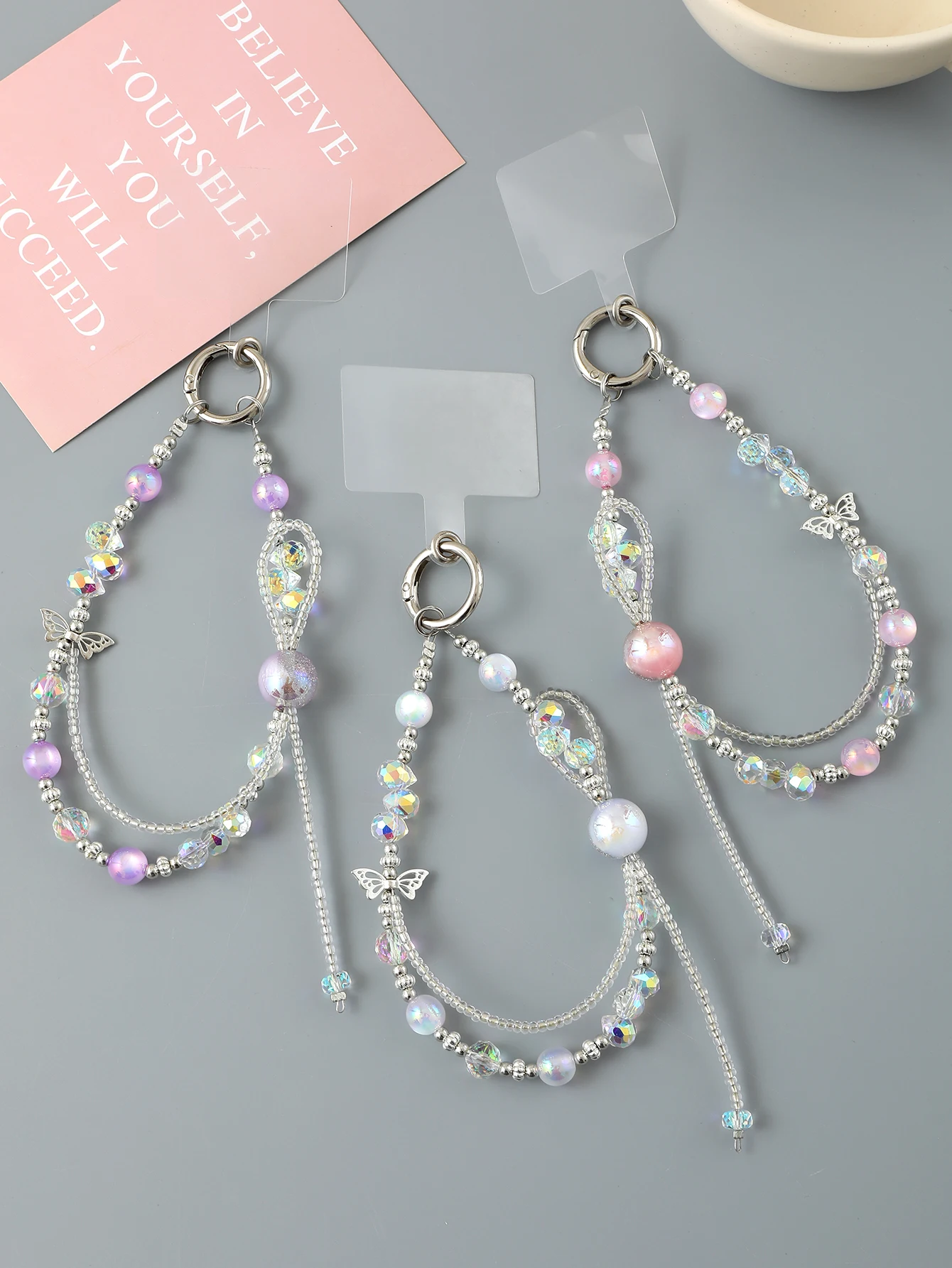 

Разноцветная роскошная подвеска для мобильного телефона из сплава Heidi с бабочкой, аксессуар с высококачественным украшением и прозрачной картой