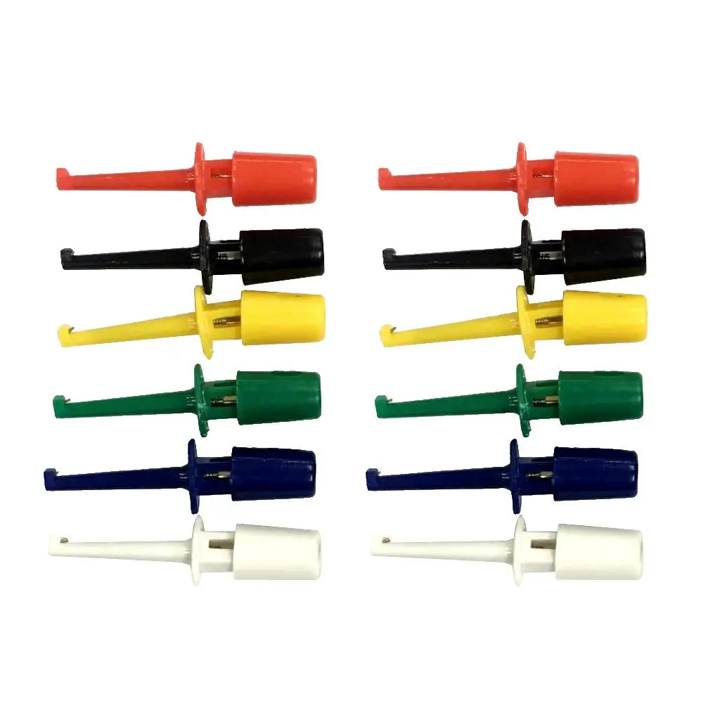 

Spring Loaded IC Test Clip Hook Probe Grabber Multicolor Acrylic Clamp for Circuit Board Maintenance