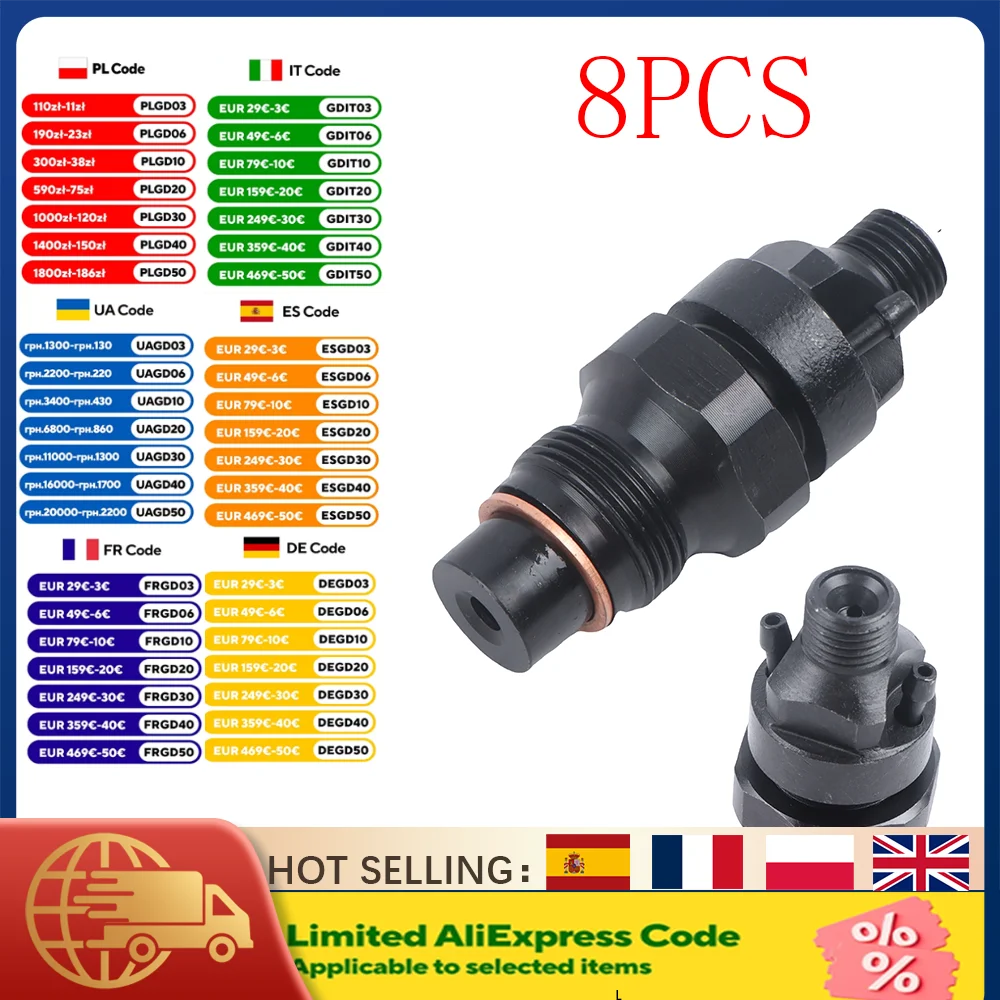 

8 шт. топливные форсунки 0432217275 для GM Chevy 6.2L 6.5L Diesel 1989-2001, высокопроизводительный комплект инжекторов для прямой замены