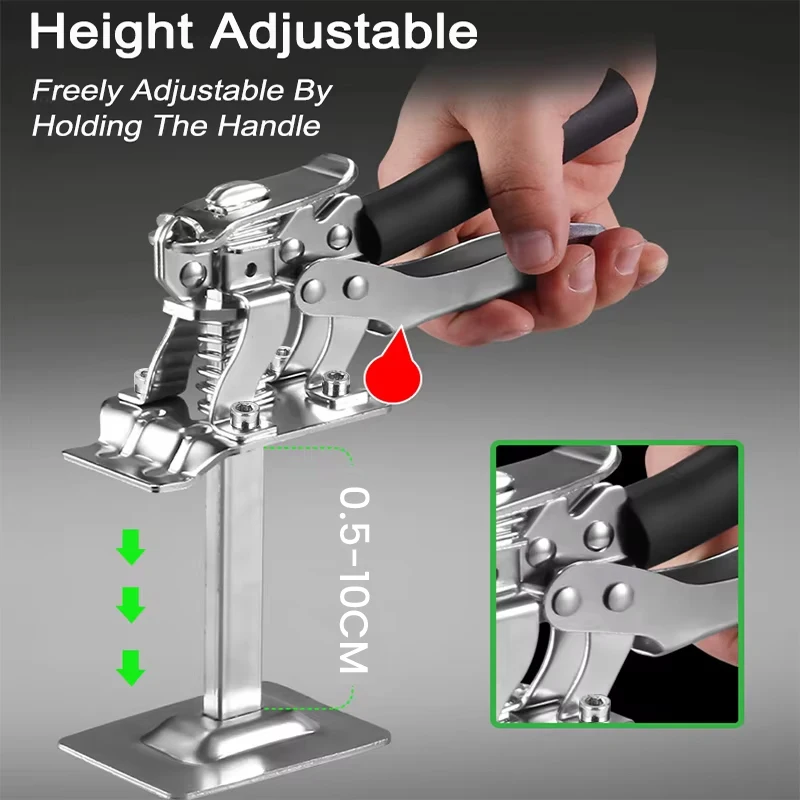 1Pc New Labor Saving Arm Board Jack Cabinet Lifter Height Locator Adjusting Lifter Multifunctional Anti-Slip Hand Lifting Tool