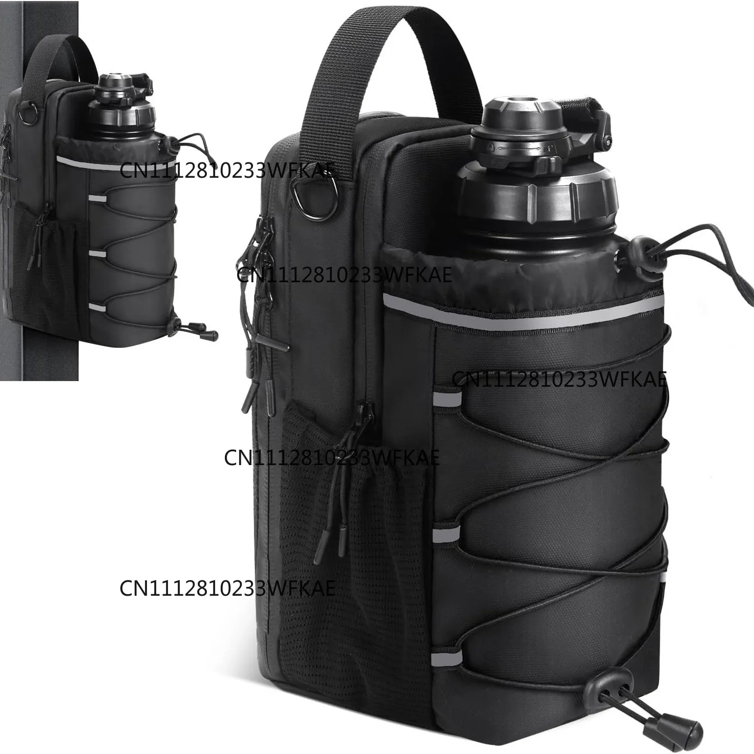 Hot-selling fitness magnetic kettle bag, water cup messenger bag, gym mobile phone key storage bag view 5