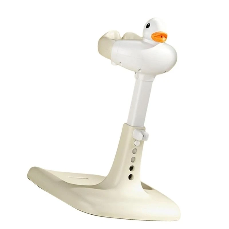 

Foldable Toddler Shower Aid Lovely Duck Bathing Station Shower Rack Large Base Adjustable Height for Growing Baby 15UB