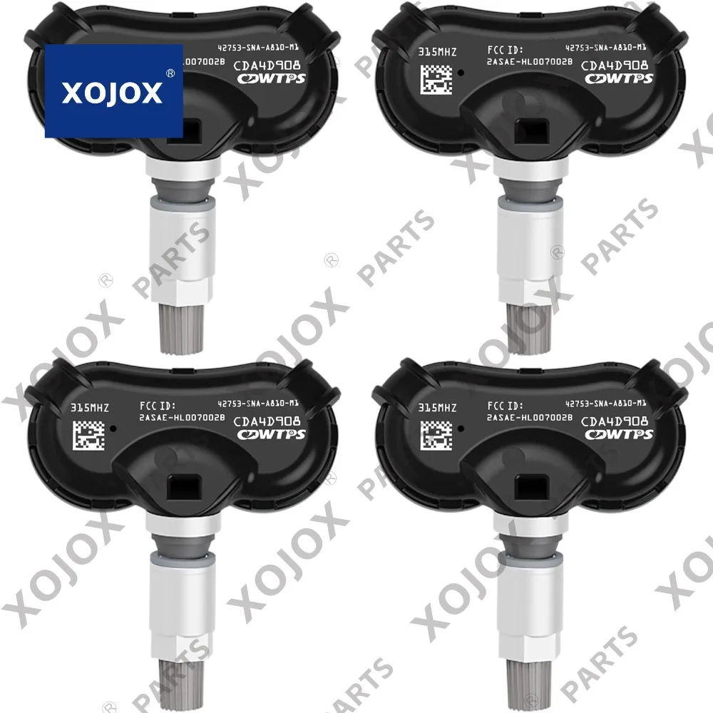 

XOJOX TPMS Sensor, 315MHZ Tire Pressure Monitor System 4-Pack For 2008-2017 Honda |Acura Replace#42753SNAA81.42753SNAA83.42753TR