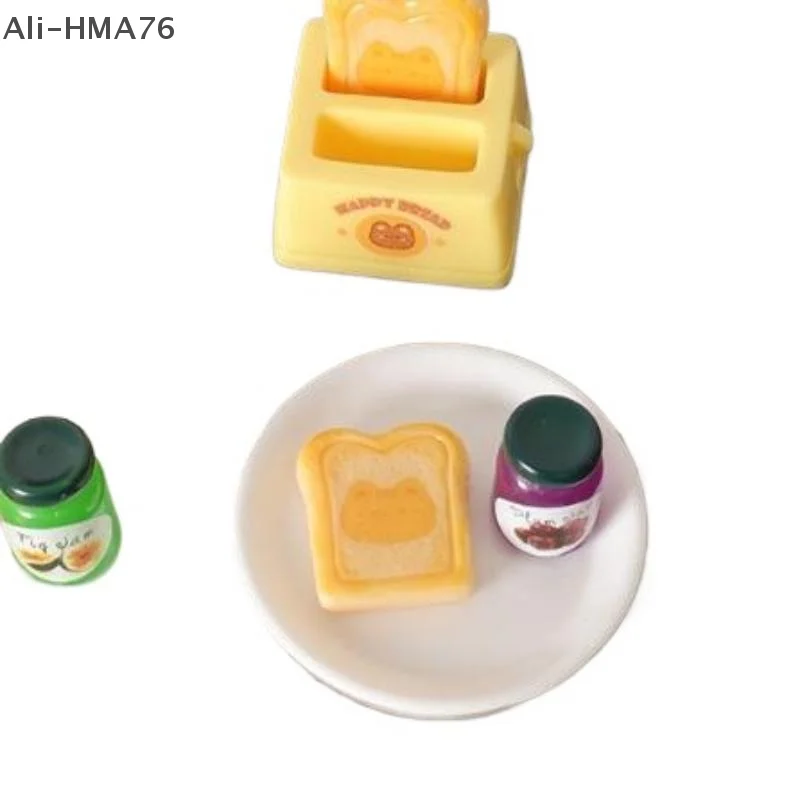 12Pcs/set 1:12 Dollhouse Miniature Bread Machine Jam Baking Clip Model Toy Doll House Accessories Children 's Pretend Play Toy