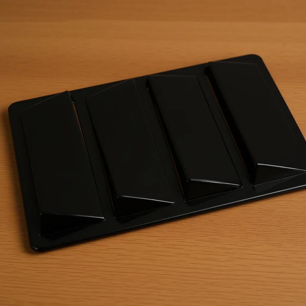 

2Pcs Universal Engine Hood Vent Cover ABS Shark Gill Fender Decoration Car Hood Scoop Trim Realistic Vent Bonnet