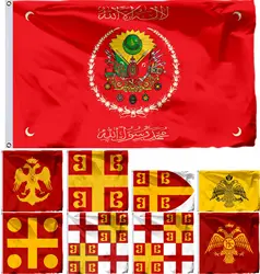 Byzantine Imperial Flag 14th Century 4X4FT Ottoman Empire 1882 Banner 120X120CM Palaeologus Emperor
