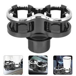 2 in 1 Car Cup Holder Extender Double Car Drink Holder Expander Adapter with Adjustable Base Vehicle-Mounted Dual Bottle Holder