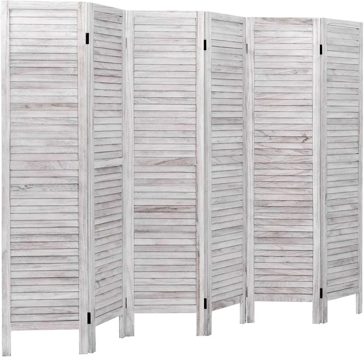 

6 Panel Wood Room Divider, 5.6 Ft Tall Oriental Folding Freestanding Partition Privacy Room Dividers Screen for Home, Of