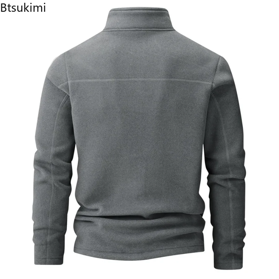 Oversized Sweatshirts for Men Autumn Winter Thicken Fleece Long Sleeve Hoodies Men's Fashion Stand Collar Warm Pullover Tops 9XL