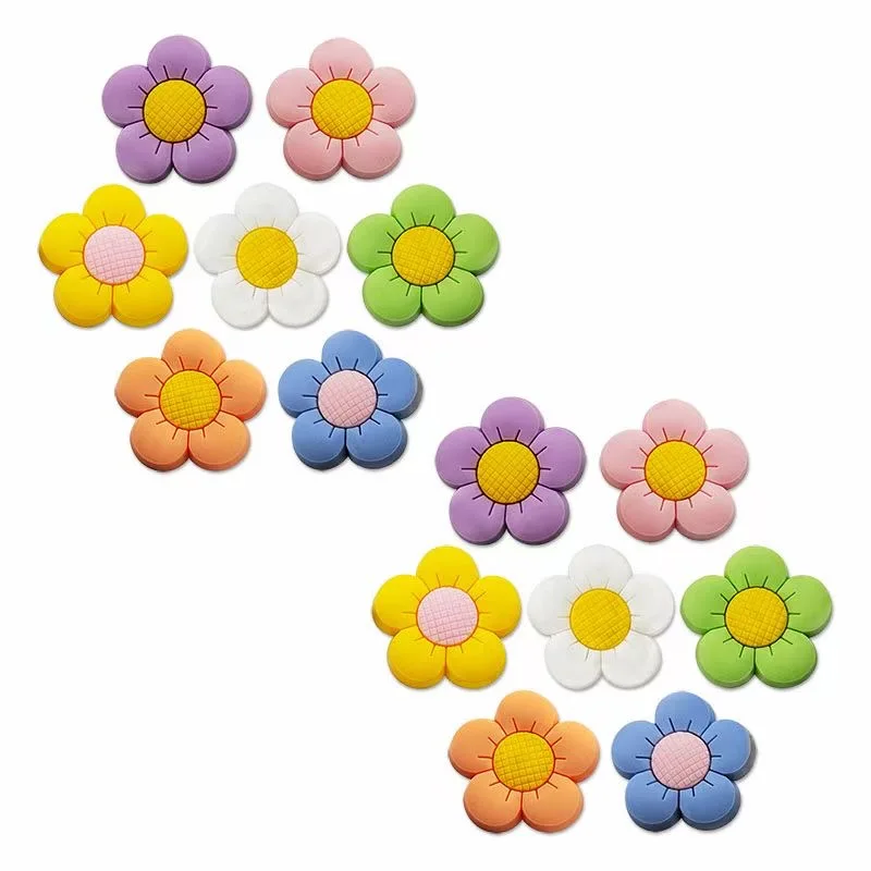 Cute Colorful Flowers Shoe Charms Pin for Crocs Accessories Charms Clog  Wristband Decorations Kids Women Party Gifts