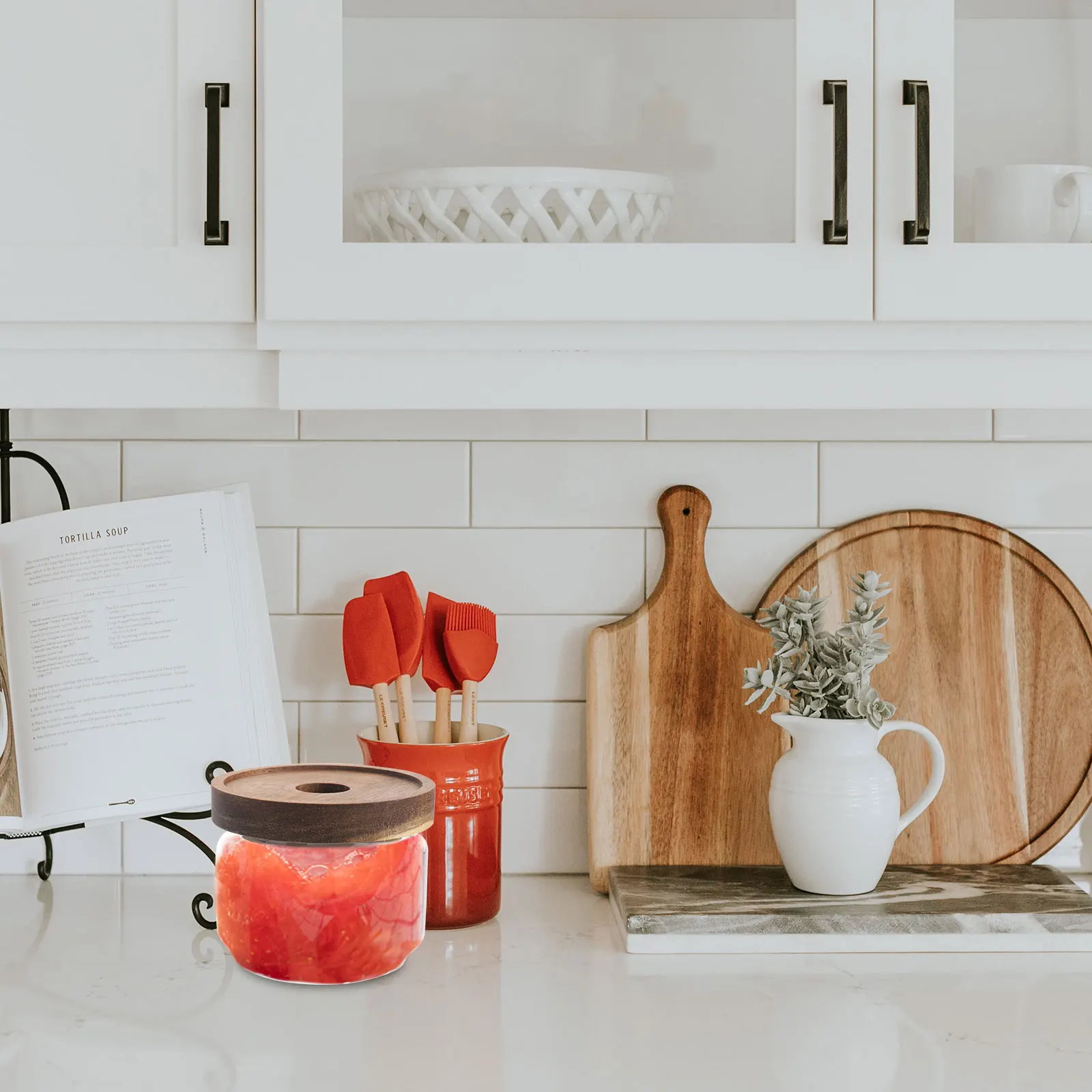 

350 Spice Jar Kitchen Canisters Tea Coffee Sugar Jars Storage Containers Airtight Wooden