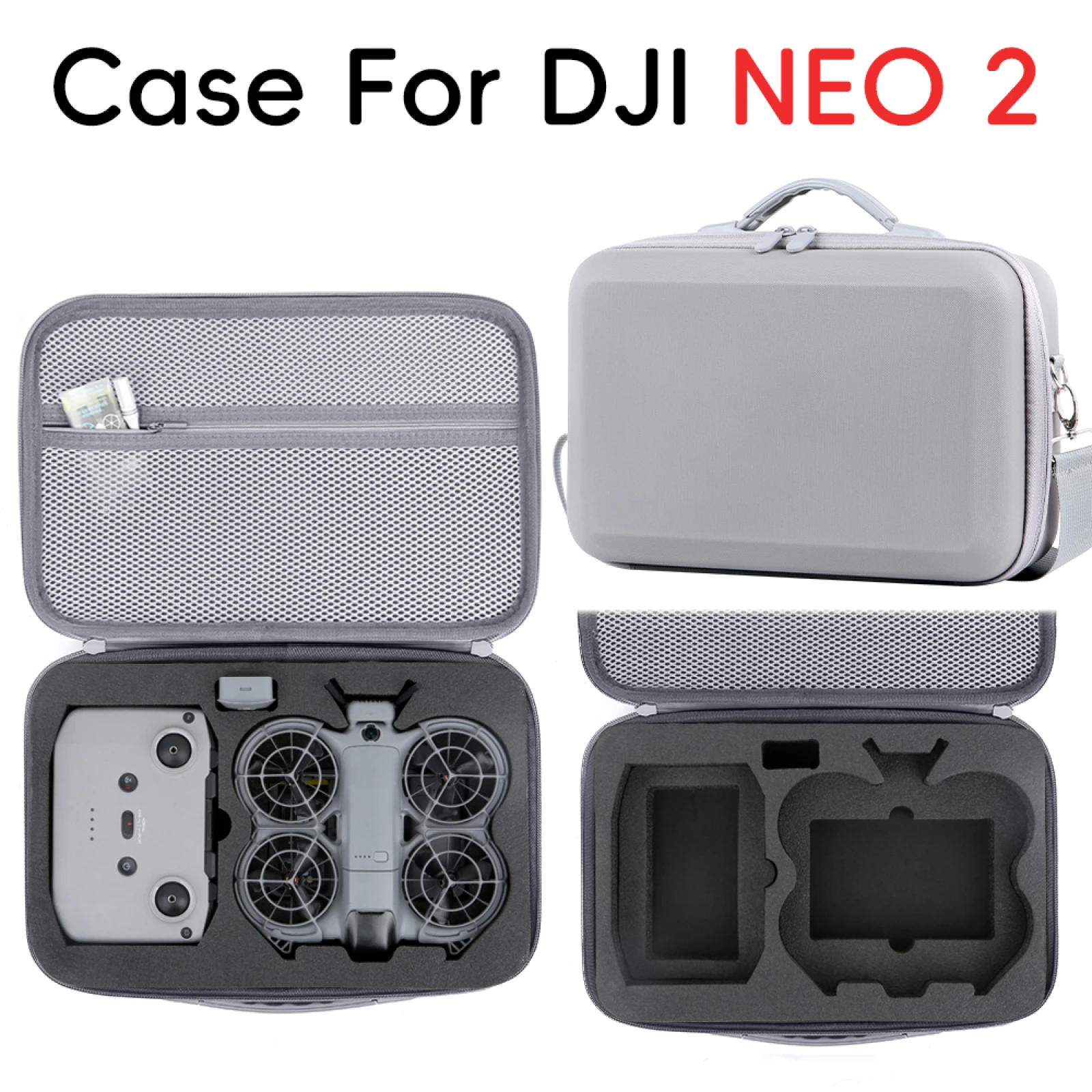 

Portable EVA Storage Travel Bag for DJI Neo2 Fly More Combo Carrying Case Can Store RC-N3 Remote Controller and More