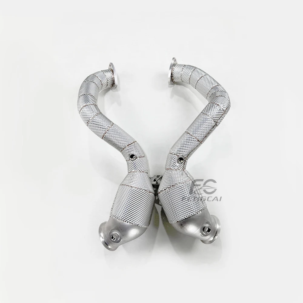 

High-flow sport catalytic converter power upgrade to Aston Martin Db11 4.0T 2017-2023 Stainless steel insulated downspout