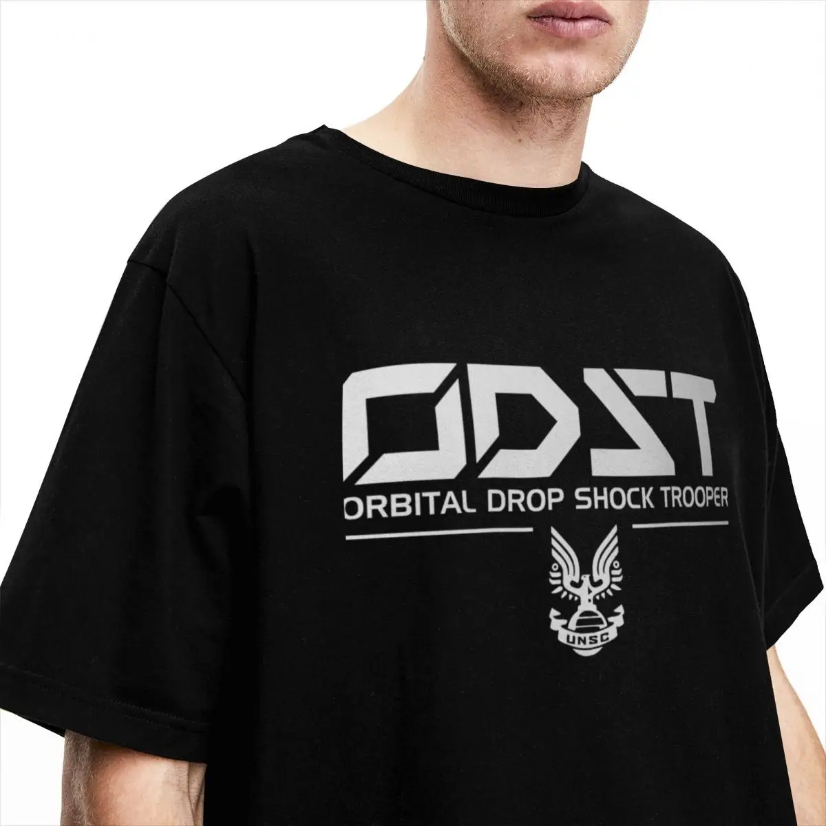 Man T-Shirt Odst Orbital Drop Shock Trooper T Shirts Hippie Halos Summer Tees Vintage Loose Cotton Clothing Birthday Gift