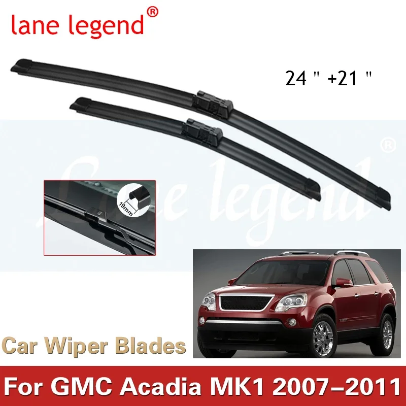 

Car Wiper LHD Front Wiper Blades For GMC Acadia MK1 2007 - 2011 Windshield Windscreen Clean Window Car Rain Brushes 24"+21"