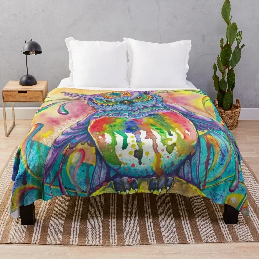 

Night Owl Throw Blanket Anti Shedding Soft Fuzzy Blanket for Home
