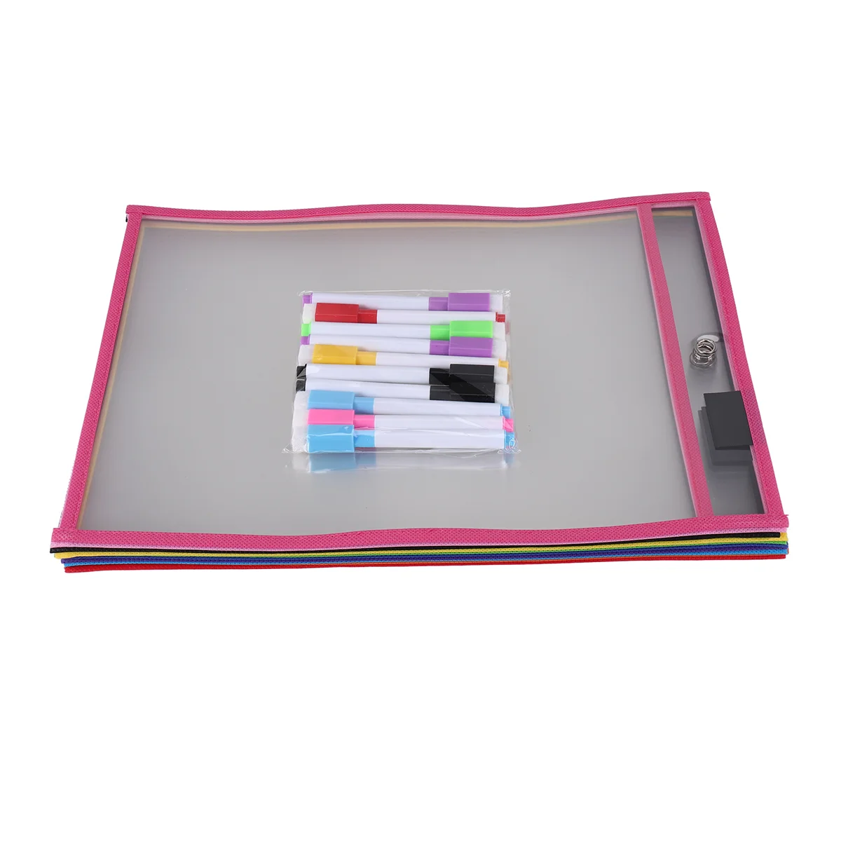 أكمام جيوب للمسح الجاف، (10 عبوات) حاملات تذكرة ورقية مقاس A4، أوراق مسح جاف قابلة لإعادة الاستخدام لورق عمل الفصول الدراسية